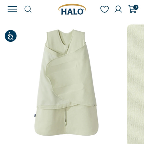 Sage Cotton Swaddle - Newborn | HALO