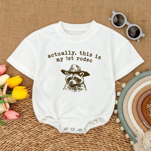Raccoon My first Rodeo Birthday Bubble Romper, Boy 1st Birthday Outfit, Funny Raccoon bodysuit, Baby Outfit, Highland Cowboy, 1st Birthday