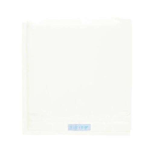 QuickZip Crib Extra Zip-On Sheet (SecureFit Wraparound Base Not Included) - Faster, Safer, Easier Baby Crib Sheets - Ivory 100% Cotton - Fits All Standard Crib Mattresses