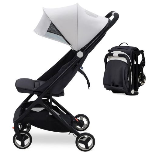 Travel Stroller GREY, Compact One-Hand Fold Travel Stroller for Airplane Friendly