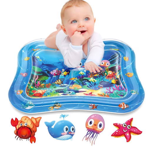 Infinno Inflatable Tummy Time Mat Premium Baby Water Play Mat for Infants and Toddlers Baby Toys for 3 to 24 Months, Strengthen Your Baby's Muscles, Portable