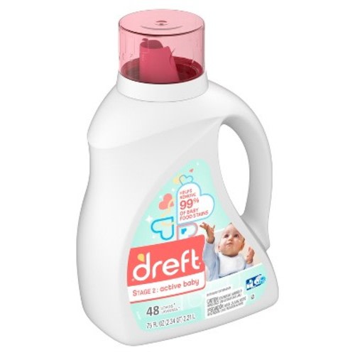 Dreft Active Baby Liquid Laundry Detergent - 75oz
