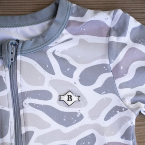 Baby Zip Up - White Camo – BURLEBO
