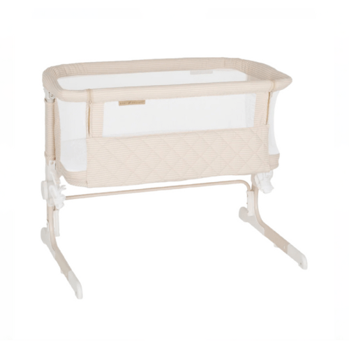 Baby Delight Beside Me Dreamer Bassinet & Bedside Sleeper, Tan Linen Stripe