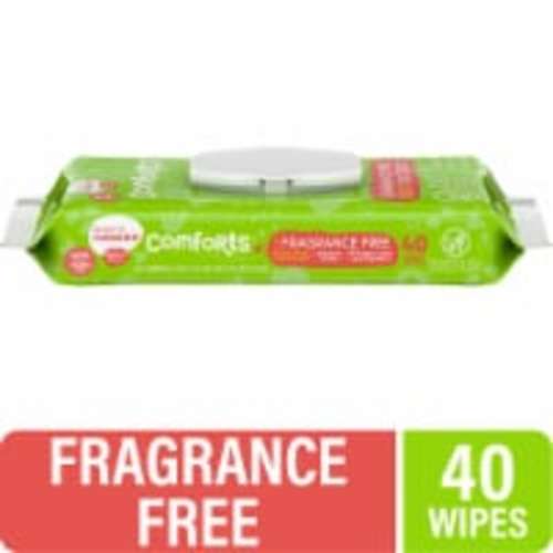 Comforts™ Fragrance Free Baby Wipes, 40 count