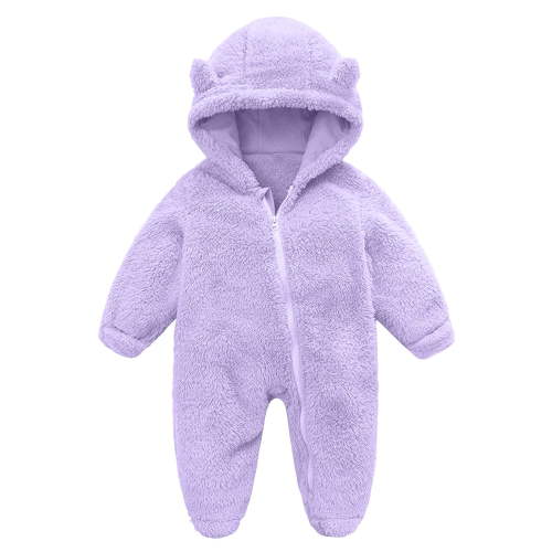 BLVB Newborn Winter Clothes Snowsuit Baby Girl Boy Fleece Hooded Romper Infant Zipper Footie Jumpsuit