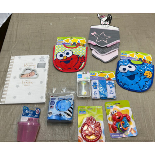 Baby Lot Sesame Street Unisex Book Pacifier Bibs Washcloths Teething