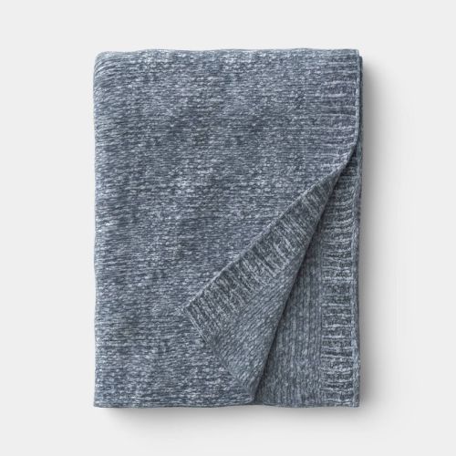 Shine Chenille Throw Blanket Blue - Threshold™