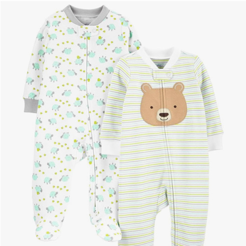Simple Joys by Carter's Baby Neutral 2-pack Cotton Footed Sleep and Play