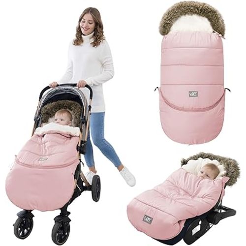 LAT Baby Warm Bunting Bag Universal,Extended and Removable,Stroller Sleeping Bag Cold Weather,Waterproof Toddler Footmuff