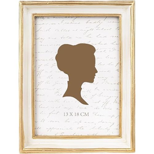 AELS 8x10 Inch Vintage Picture Frame, Elegant Antique Photo Frames with Glass Front, Photo Display, Tabletop Wall Hanging, Gift Ideas, Off-white with Gold Trim