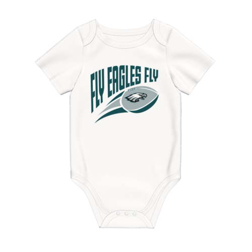 Eagles Football Team Unisex Baby Short-Sleeved Onesie, Cotton Soft Velvet Skin-Friendly Onesie, Baby Onesie Short-Sleeved One-Piece Newborn Boy and Girl Baby Clothing Gift