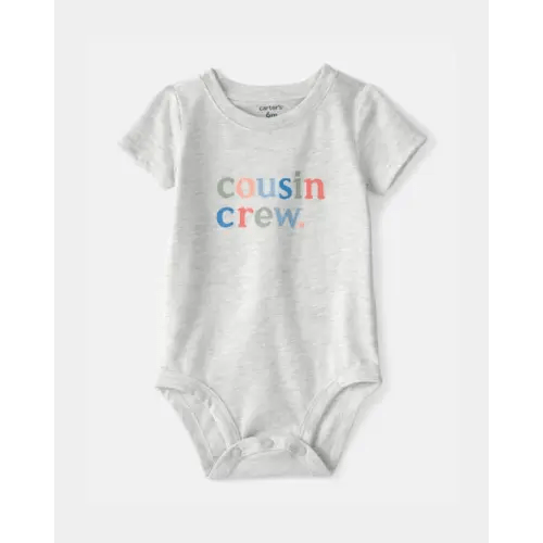 Baby 'Cousin Crew' Graphic Bodysuit - Grey | Carter's