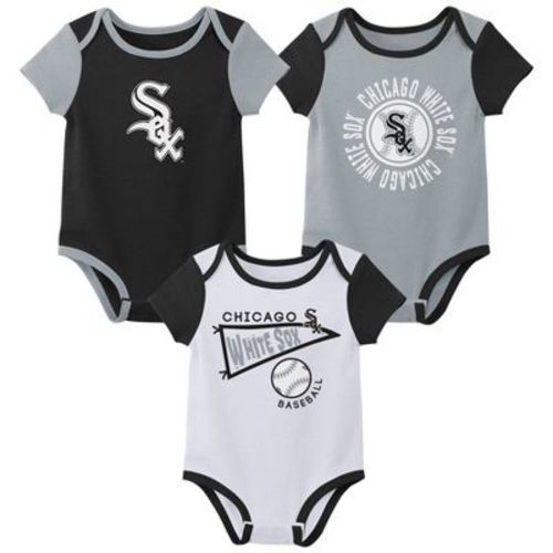 MLB Chicago White Sox Newborn 3-pack Bodysuits - 3-6M
