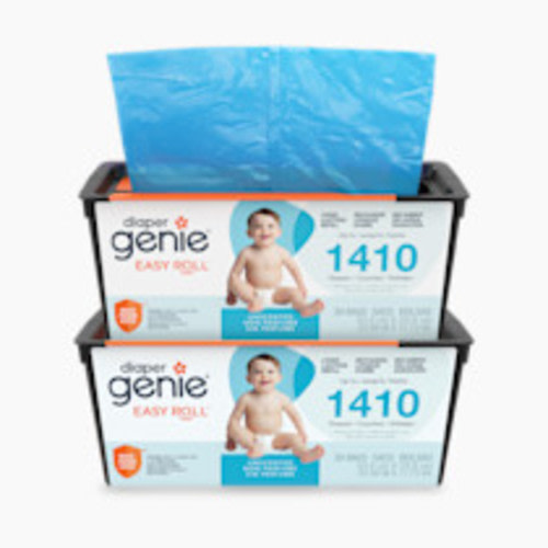 Diaper Genie Easy Roll Refill Bags - Compatible with Signature and Platinum Pails - Unscented, 60