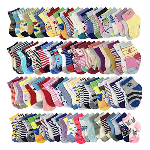WAFUNNE 20 Pairs Baby Socks Wholesale for Infant Toddler Kids Children (Pattern at Random)