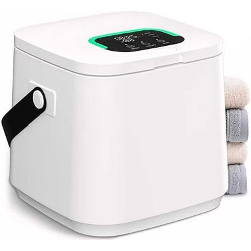 WEILAIANTIAN Towel Warmer,Towel Warmer for Bathroom,Adjustable Heat Timer (20/40/60 Minutes),Towel Warmers with Leather Strap Handle & Child Safety Lock, Perfect for Towels, Bathrobes,Blankets