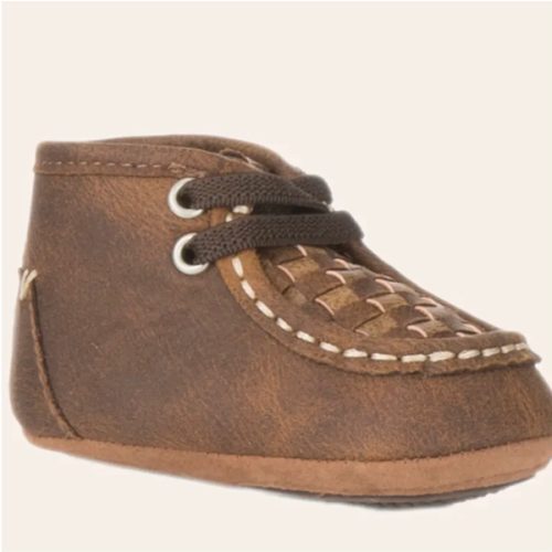 Blazin Roxx Infant Baby Bucker Brown with Tan Patchwork Chukka Moc Casual Shoe