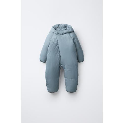 CONVERTIBLE NYLON FOOTIE ROMPER - Eggplant | ZARA United States