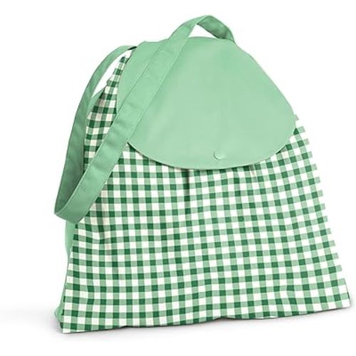 Esembly Day Bag – Reusable Wet and Dry Bag Made From Recycled Fabric With Dual Waterproof Compartments for Cloth Diapers, Swimsuits, Toiletries, and Snacks - Verdant Gingham