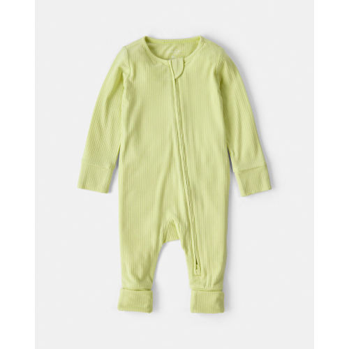 Baby PurelySoft™ 2-Way Zip Sleeper - Green | Carter’s Oshkosh Canada