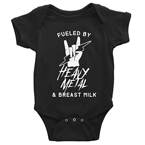 GKrepps Heavy Metal & Breast Milk Baby Boy Girl Onesie Newborn Organic Bodysuit Romper