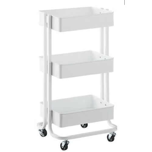 The Container Store 3-Tier Rolling Cart White