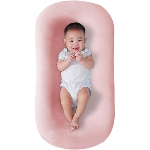 Baby Lounger, Baby Lounger for Newborn, Portable Infant Lounger for Rest & Activity (Pink)