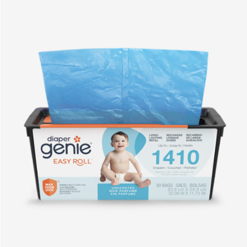 Diaper Genie Easy Roll Bags Holds Up to 1410 Newborn Diapers | Odor Control