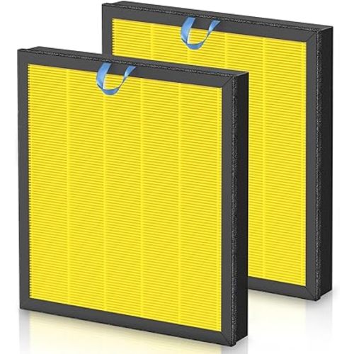 Vital 100S Pet Care Replacement Filter for LEVOIT Vital 100S-P Air Purifier, HEPA and High-Efficiency Activated Carbon Filter for Smoke, Odor, Pollen, Vital 100S-RF-PA, LRF-V102-YUS, Yellow