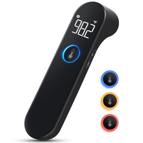 No-Touch Forehead Thermometer for Adults and Kids, Fast Accurate Baby Thermometer with Fever Alarm & Mute Mode, FSA HSA Eligible - Take Quick Temperature Easily