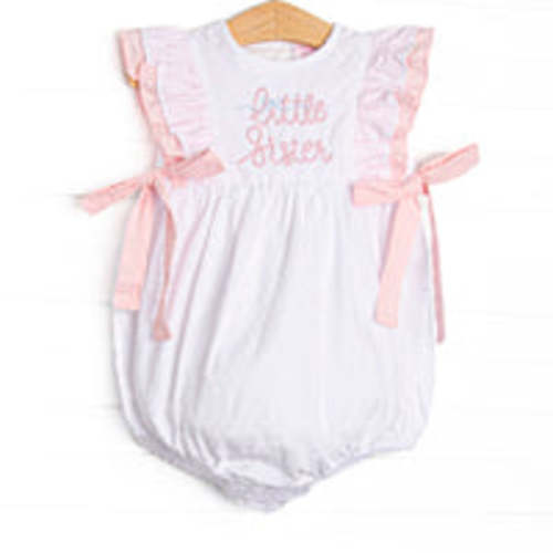 Little Sister Embroidered Bubble, White – Stitchy Fish