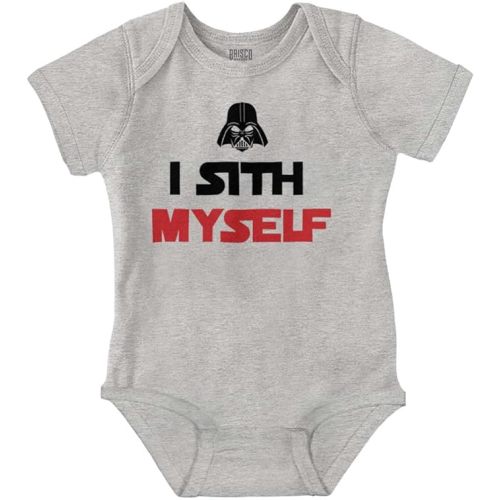 Brisco Brands Spaced Myself Dark Galaxy Nerd Baby Romper Boys or Girls