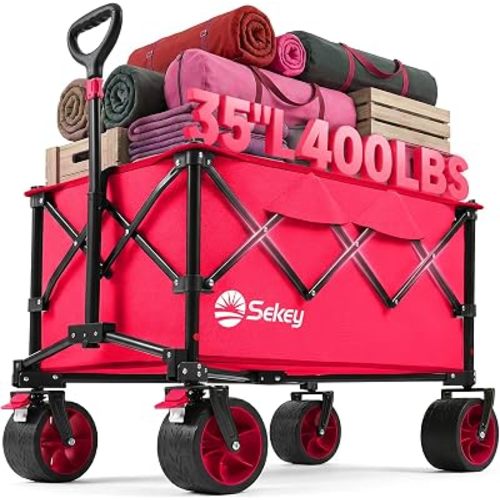 Sekey 250L Beach Wagon, 400 lb Capacity, Foldable, All-Terrain Wheels