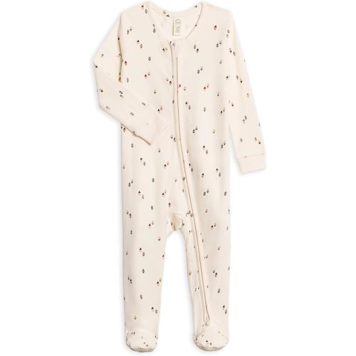 Colored Organics Baby Zip-Up Footed Sleeper with 2-Way Zipper - Newborn Organic Cotton Pajamas