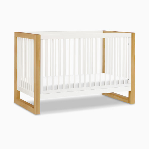 Namesake Nantucket 3-in-1 Convertible Crib with Toddler Bed Conversion Kit - Warm White/Honey