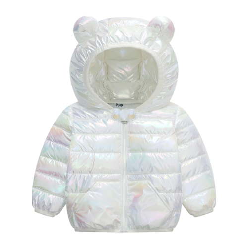 Maqroz Toddler Winter Coat Warm Girls Boys Puffer Jacket with Hood Sparkling Lightweight Full Zip Cozy Quilted Coat Thermal Hooded Down Jackets with Pockets Cold Weather Outfits, Sizes 12M-5T
