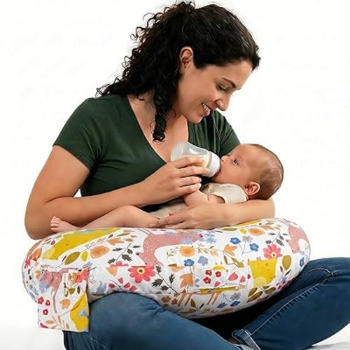 x-vesolje Plus Size Nursing Pillow Wider Support, Breastfeeding Pillow with Adjustable Strap Fit All Body Type, Ergonomic Breast Feeding Pillow, Baby Feeding Pillow for Mom- Max Size (Jungle)