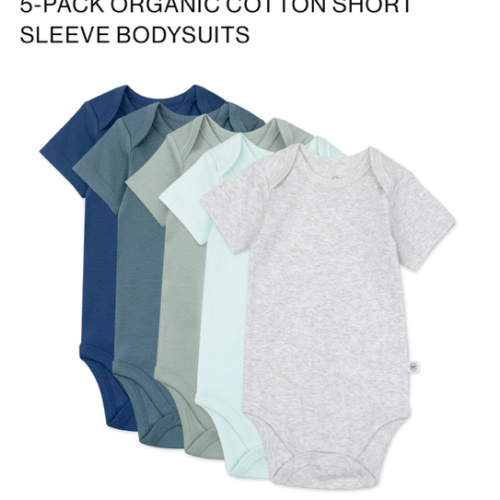 5-Pack Organic Cotton Short Sleeve Bodysuits | Honest Baby Clothing