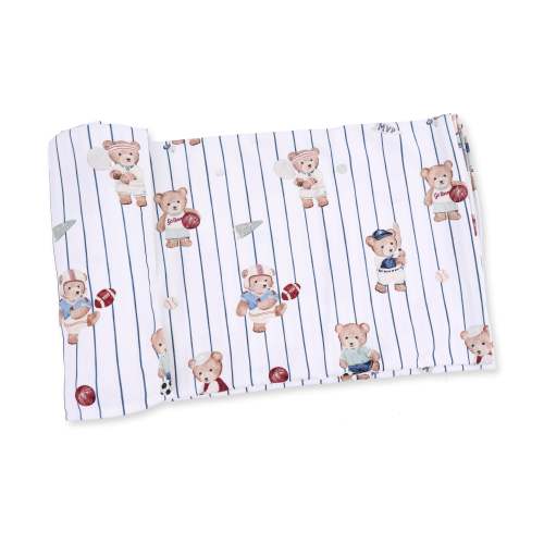 Mixed Sports Bears - Swaddle Blanket – Angel Dear