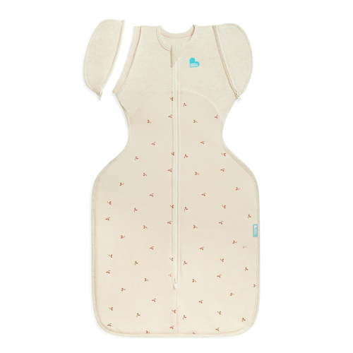 Love to Dream Swaddle UP Transition Baby Sleep Bag Fleece 1.5 TOG, Zip-Off Wings, Medium 13-19 lbs, Oat Twigs