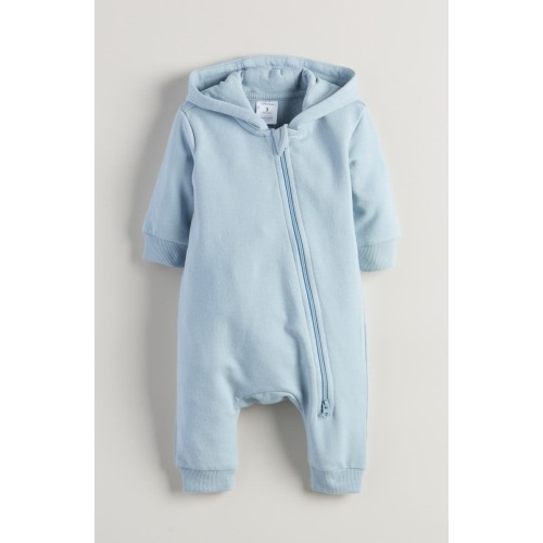 Hooded Fleece Romper, 3M