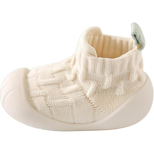 Exegawe Baby First Walking Shoes - Toddler Non-Slip Slippers, Baby Sock Shoes Sneakers, Anti-Collision Toe for 6-24 Months