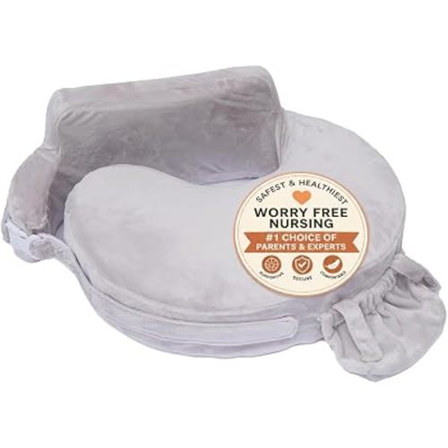 My Brest Friend Super Deluxe Nursing Pillow with Feeding Riser, Sandstone