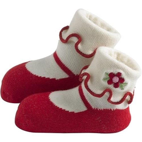 JazzyToes Mary Janes , Red, 12-24 Months