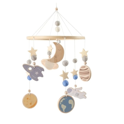 IEATFO Space Nursery Mobile - Crib Mobile for Babies - Wooden Baby Mobile -Solar System Crib Mobile Astronaut Space Theme Nursery Bed Decoration,Newborn Gifts (Blue Space) : Amazon.com.au: Baby