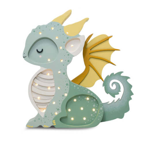 Little Lights Dragon Lamp - Hunter Green