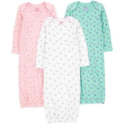 Simple Joys by Carter's Baby Girls' 3-pack Cotton Sleeper Gown