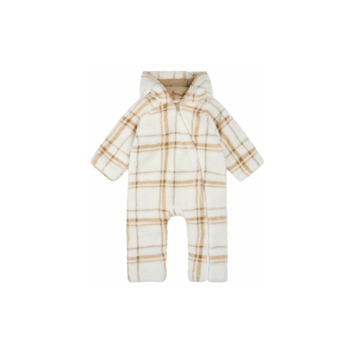 Buy Petit Lem Taupe Plaid Sherpa Hooded Bunting Playsuit 3 Months at Well.ca | Free Shipping $35+ in Canada