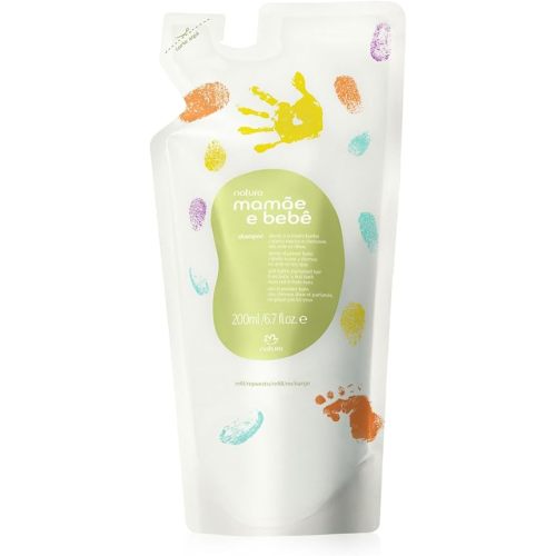 natura - Mamãe e Bebê Shampoo Refill - 100% Vegan - Safe & Gentle Formula - 98.4% Natural Origin - All Skin Types - Cruelty Free - Brazilian Baby Beauty - Baby Essentials - 6.7 fl oz (200ml)